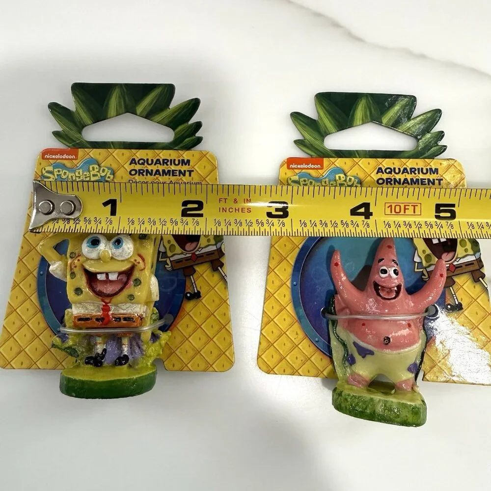 SpongeBob‎ Squarepants Patrick Star Set of 2 Mini Aquarium Desk Ornaments NEW